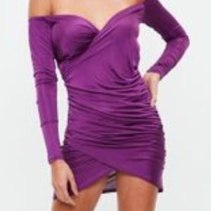 MISSGUIDED DEEP V DRESS NWOT